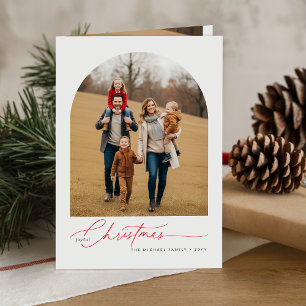 Minimalist Photo Christmas Folded Greeting Card