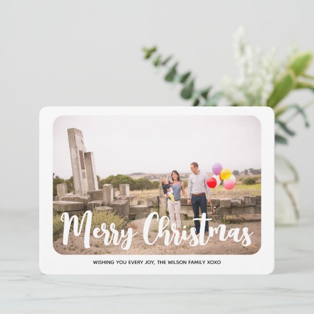 Minimalist Photo Christmas Holiday Card (Standing Front)