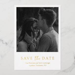 Minimalist Photo Classic Wedding Save the Date