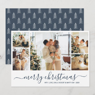 Minimalist Photo Collage Christmas Holiday Card