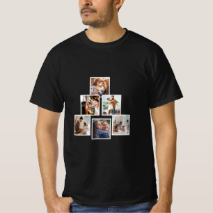 Minimalist Photo Collage Christmas Tree T-Shirt