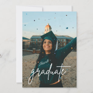 Minimalist Photo Collage Graduation party  Invitation