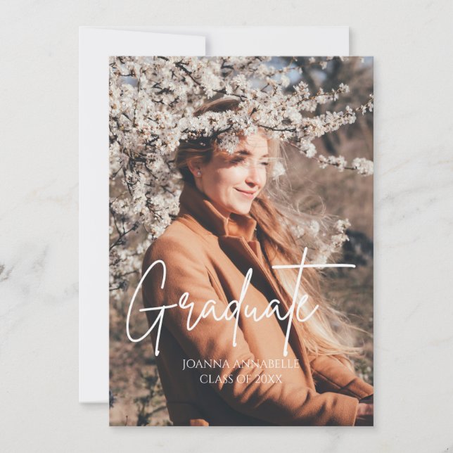 Minimalist Photo Collage Graduation Party Invitation (Front)