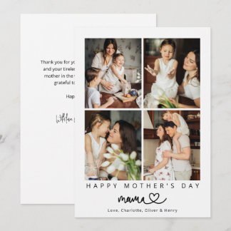 Minimalist Photo Collage Happy Mother's Day  Card