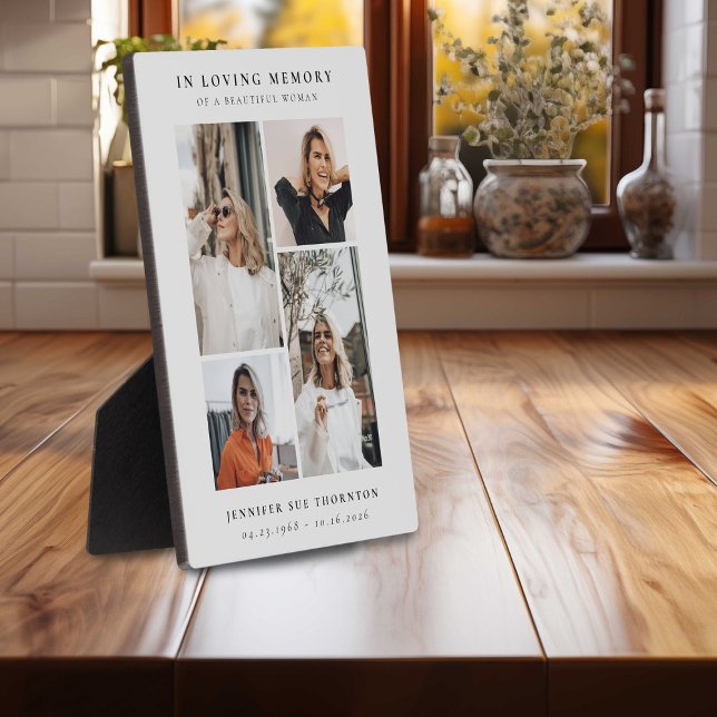 Minimalist Photo Collage In Loving Memory Plaque (Creator Uploaded)
