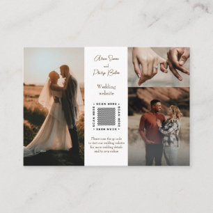 Minimalist photo collage wedding Enclosure Cards
