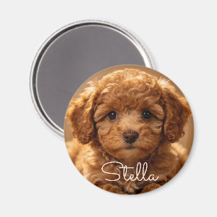 Minimalist Photo Dog - Add Their Name Magnet