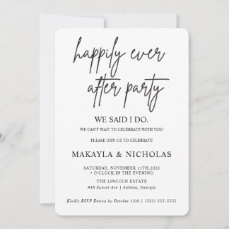 Minimalist Photo Elopement Announcement Invitation