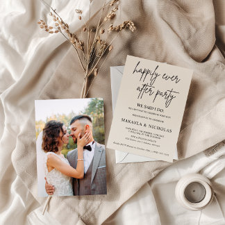 Minimalist Photo Elopement Announcement Invitation