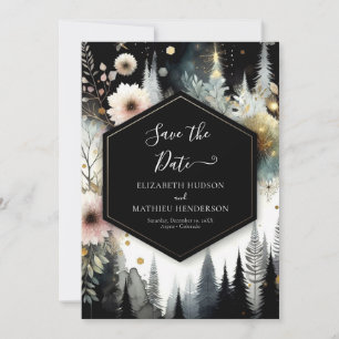 Minimalist Photo Enchanted Forest Wedding Save The Date