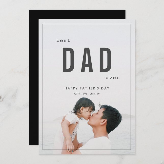 Minimalist Photo Father's Day Card (Front/Back)