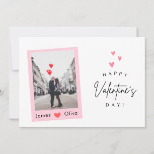 Minimalist Photo Frame Valentine's Day Holiday Card