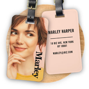 Minimalist Photo Full Photo Simple Chic Cute Fun Luggage Tag