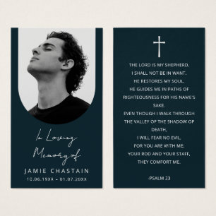 Minimalist Photo Funeral Memorial Prayer Cards