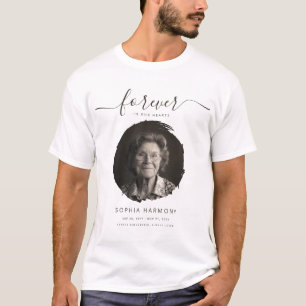 Minimalist Photo Funeral Memorial Service T-Shirt