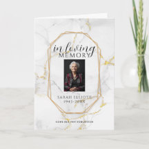 Minimalist Photo Funeral Order of Service Folded