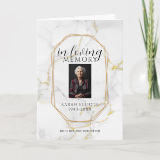 Minimalist Photo Funeral Order of Service Folded Programme