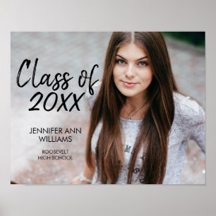 Minimalist Photo Graduation Announcement Poster
