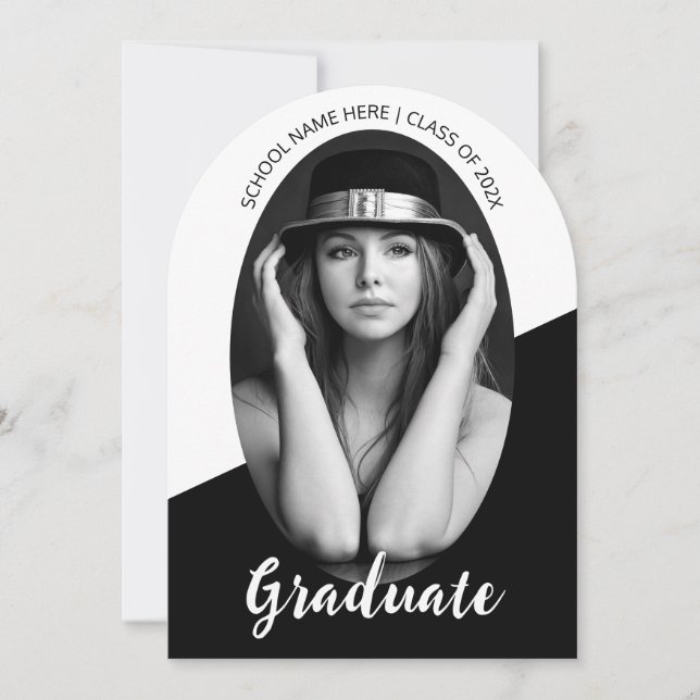 Minimalist Photo Graduation Invitation (Front)