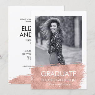 Minimalist Photo Graduation Party Card