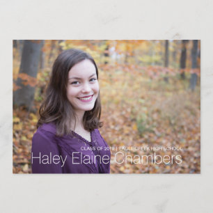 Minimalist Photo Graduation Party Invitation