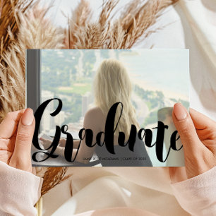 Minimalist Photo Graduation Party Invitation