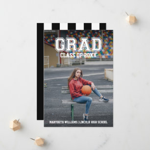 Minimalist Photo Graduation Varsity Announcement