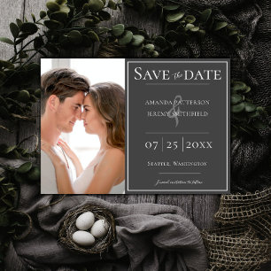 Minimalist Photo   Grey Save the Date