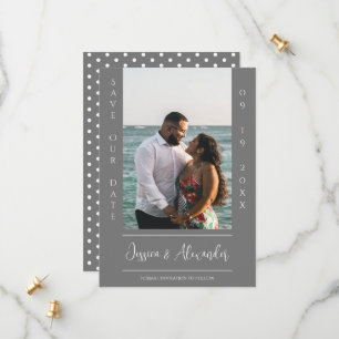 Minimalist Photo   Grey Save The Date