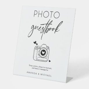 Minimalist Photo Guest Book Camera Sign