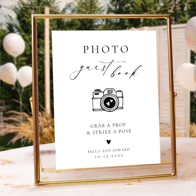 Minimalist Photo Guest Book Wedding Sign (Creator Uploaded)