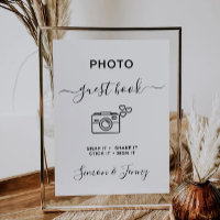 Minimalist Photo Guestbook Sign Template,