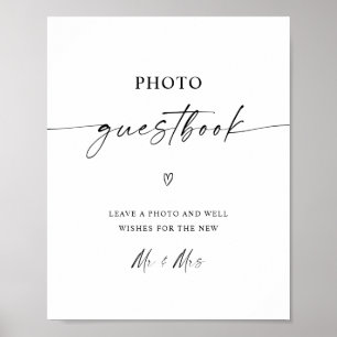 Minimalist Photo Guestbook Wedding Sign