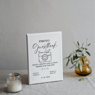 Minimalist Photo guestbook weeding photo sign