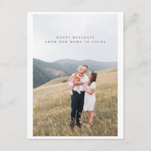 Minimalist Photo Holiday Post Card