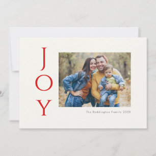 Minimalist Photo Joy Holiday Card