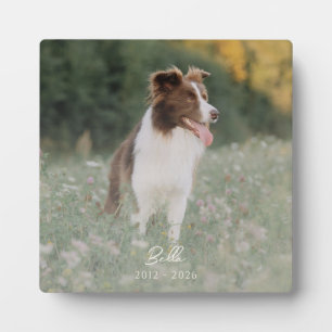 Minimalist Photo Keepsake Dog Loss Rememberance Plaque
