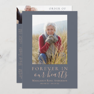 Minimalist Photo Memorial Service Program Programme