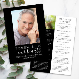 Minimalist Photo Memorial Service Programme