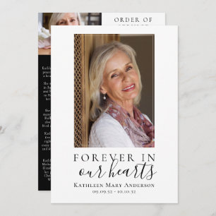 Minimalist Photo Memorial Service Programme