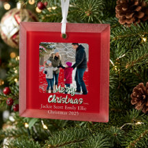 Minimalist Photo Merry Christmas personalise