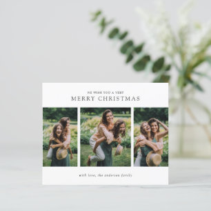 Minimalist Photo Modern Budget Christmas Card