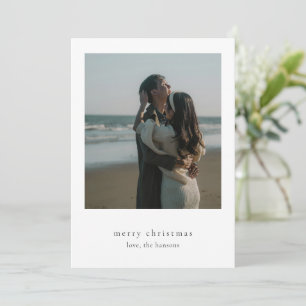 Minimalist Photo Modern Christmas Holiday Card