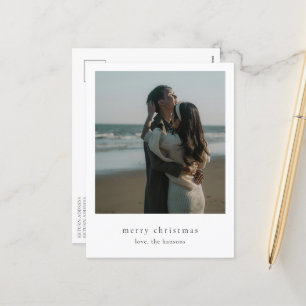 Minimalist Photo Modern Christmas Holiday Postcard