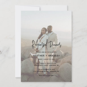 Minimalist Photo Modern Rehearsal Dinner Invitation