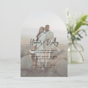 Minimalist Photo Modern Wedding Invitation