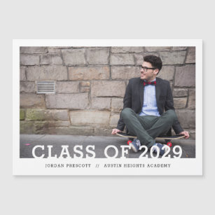 Minimalist Photo Overlay Graduation Announcement