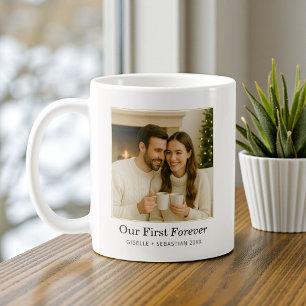 Minimalist Photo Personalized Text Keepsake Coffee Mug