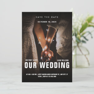 Minimalist photo romance wedding  save the date