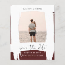Minimalist PHOTO Save The Dates - Simple BUDGET